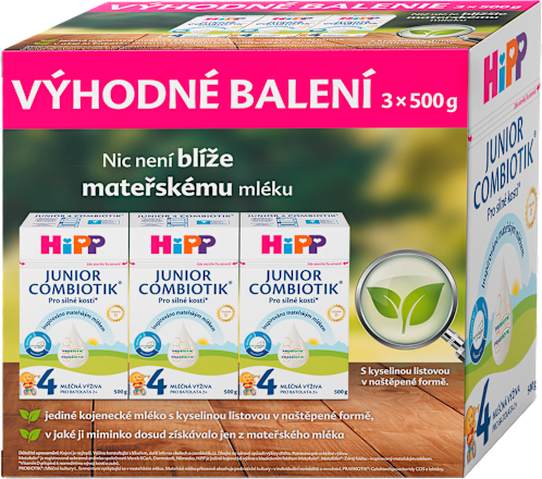 pokračovací mléčná kojenecká výživa 4 Combiotik 24m 3x500 g HiPP