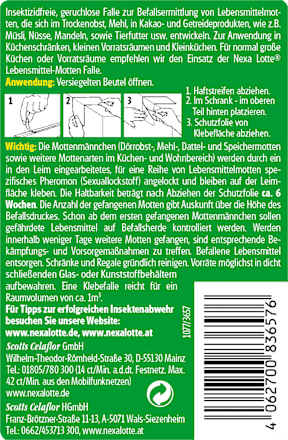 Schrankfalle für Lebensmittelmotten Nexa Lotte