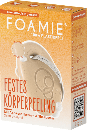 Festes Körperpeeling Aprikosenkernen & Sheabutter Foamie