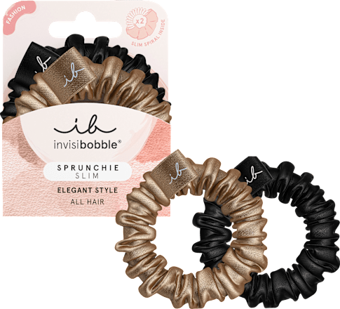 Scrunchie-Set Slim gold und schwarz invisibobble