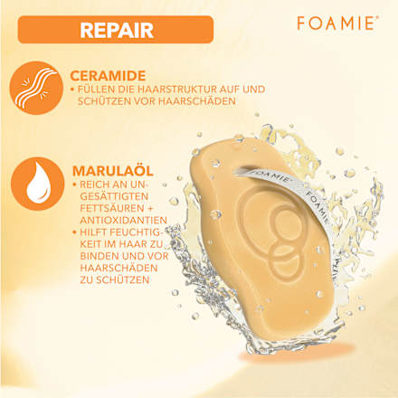 Festes Shampoo Repair mit Ceramiden Foamie