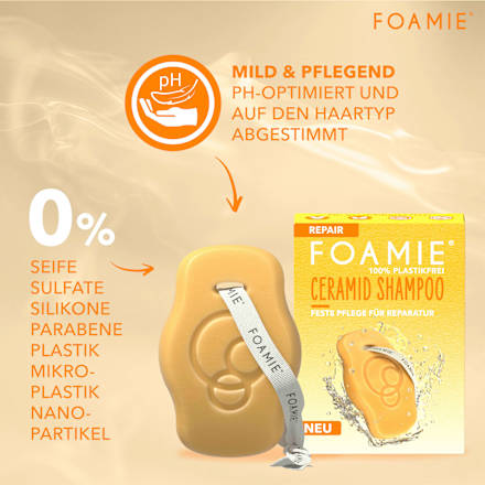 Festes Shampoo Repair mit Ceramiden Foamie