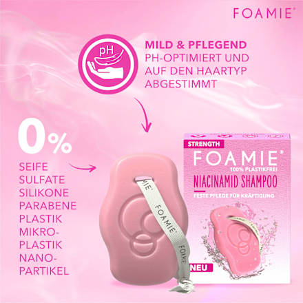 Festes Shampoo Strength mit Niacinamiden Foamie