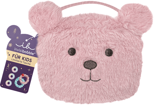 Geschenkset Pink Teddy Tasche 3tlg invisibobble