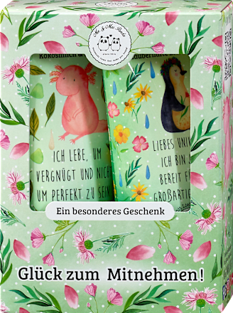 Glück zum Mitnehmen Geschenkset Mr. & Mrs. Panda