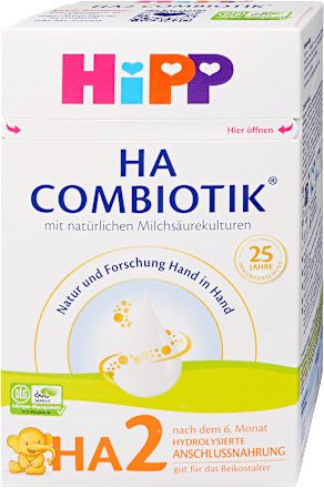 HA2 Combiotik tejalapú anyatej-kiegészítő tápszer 6. hónapos kortól HiPP
