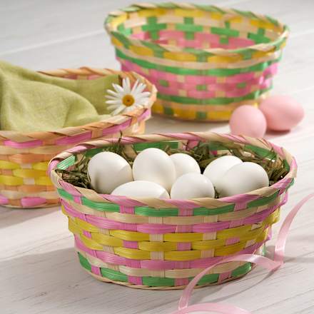 Osterkorb oval, pastell BOLTZE