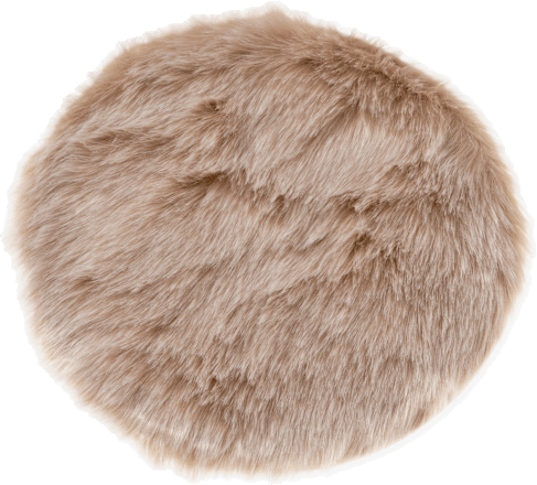 Sitzkissen aus Kunstfell, rund, beige (40 cm) BOLTZE