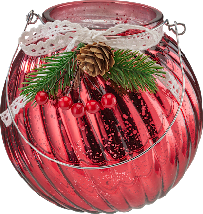 Windlicht aus Glas, rot BOLTZE