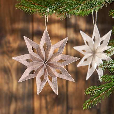 Filzstern mit Klettverschluss, faltbar, beige BOLTZE