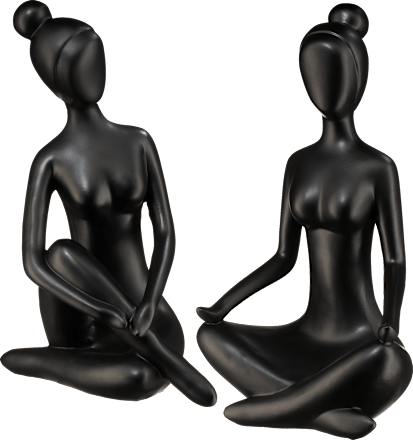 Poly-Yogafrau, schwarz (30 cm) BOLTZE