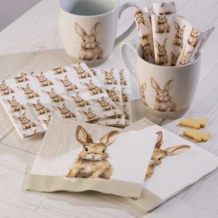 Servietten "Hase Hansi" (33x33 cm) BOLTZE