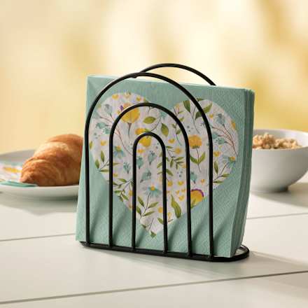 Serviettenhalter Metall schwarz  BOLTZE