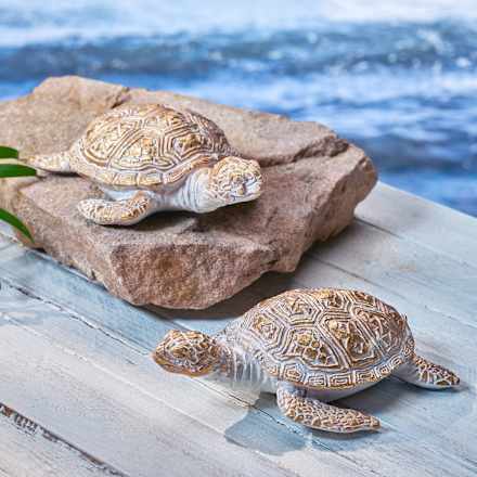 Schildkröte, weiß-gold BOLTZE