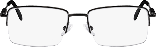 Fertig-Lesebrille Halbrand schwarz +2,5 VISIOMAX