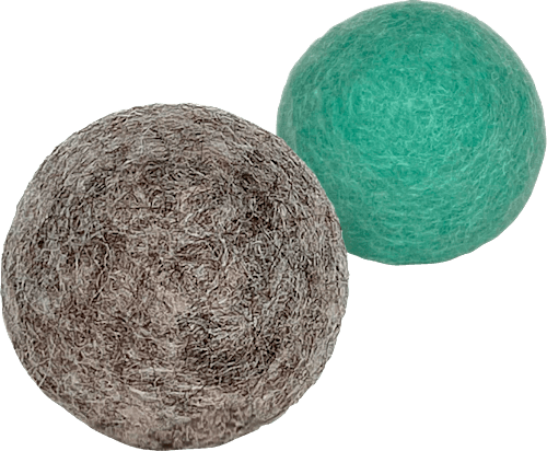 Katzenspielzeug flinke Filzbälle grau & mint Catlabs