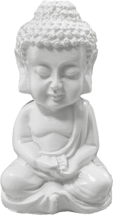 Poly-Buddha klein, weiß BOLTZE