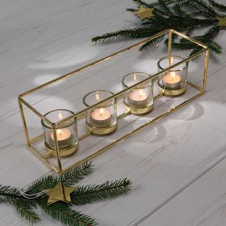 Metallteelichthalter gold  Dekorieren & Einrichten