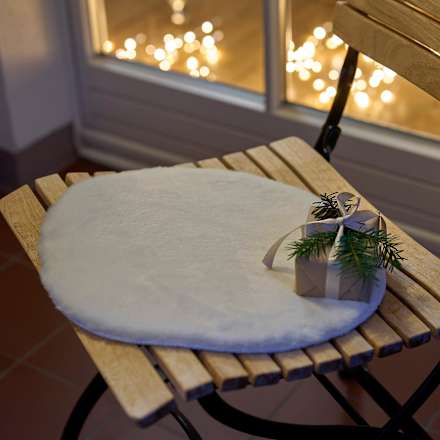 Sitzkissen aus Kunstfell, rund, beige (38 cm) BOLTZE