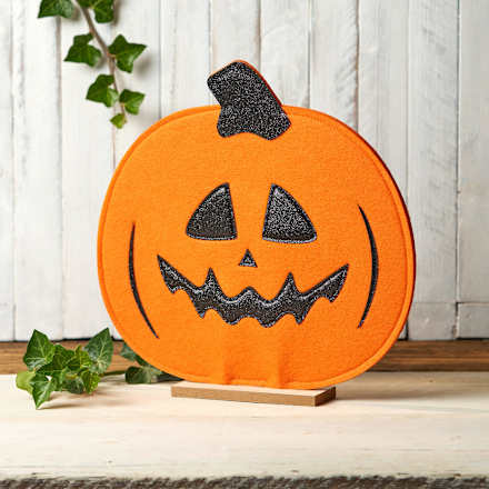 Filzaufsteller, Kürbis mit Gesicht, orange BOLTZE