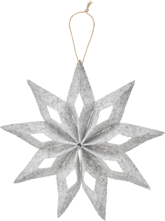 Filzstern mit Klettverschluss, faltbar, grau BOLTZE