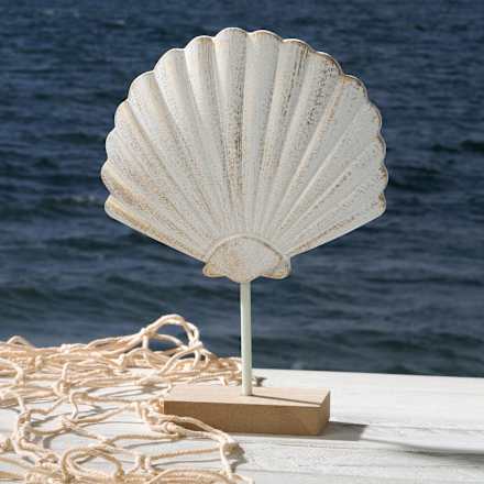 Muschelaufsteller, weiß-gold BOLTZE