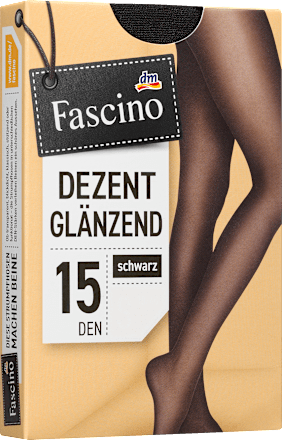 Strumpfhose dezent glänzend schwarz Gr. 38/40, 15 DEN Fascino