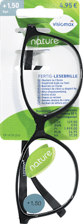 dioptrické brýle na čtení +1,5 Dp, černé visiomax