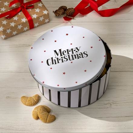 Metallkeksdose "Merry Christmas", rund BOLTZE