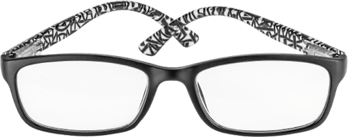 Fertig-Lesebrille matt schwarz mit Federscharnier +1.00 VISIOMAX