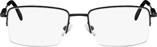 Fertig-Lesebrille Halbrand schwarz +1,50 VISIOMAX
