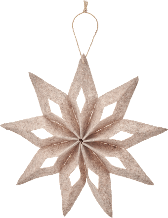 Filzstern mit Klettverschluss, faltbar, beige BOLTZE