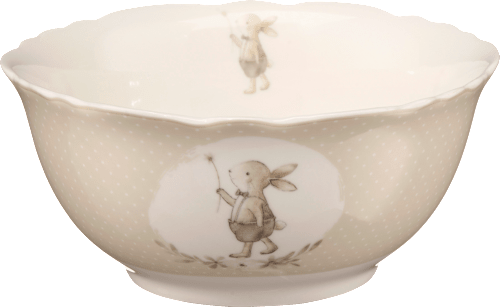 Müslischale mit Hasenjunge, gepunktet, braun (480 ml) BOLTZE