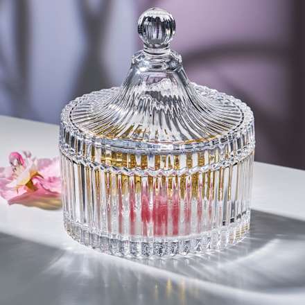 Bonboniere aus Glas, geriffelt BOLTZE