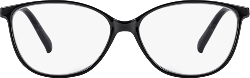 Fertig-Lesebrille Vollrand Cat-Eye schwarz +1,00 Visiomax