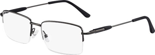 Fertig-Lesebrille Halbrand schwarz +1,00 VISIOMAX