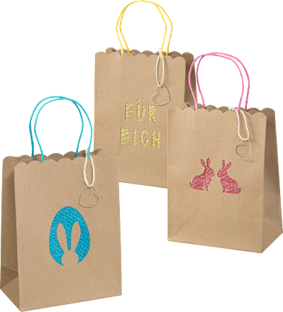 Geschenktasche mit Metallanhänger, Größe Midi Profissimo