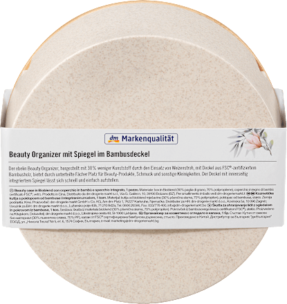 Beauty Organizer mit Spiegel sortiert ebelin