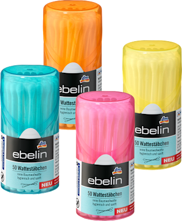 bavlněné vatové tyčinky cestovní balení ebelin