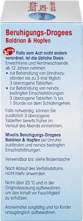 Beruhigungs-Dragees Baldrian & Hopfen Mivolis