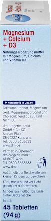 Magnesium + Calcium + D3 Tabletten 45 St Mivolis
