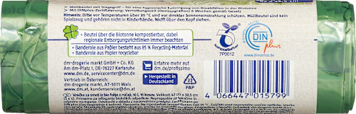 Lebomló bio szemeteszsák fogófüllel 10 literes Profissimo