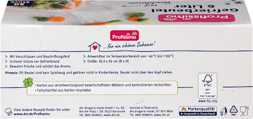 Gefrierbeutel 6 l mit Verschlüssen Profissimo