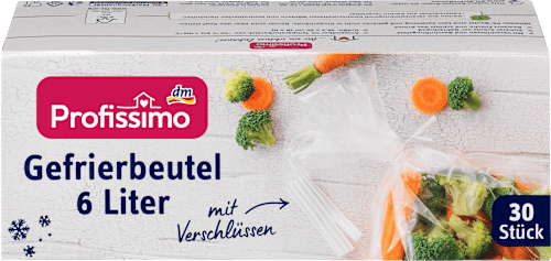Gefrierbeutel 6 l mit Verschlüssen Profissimo