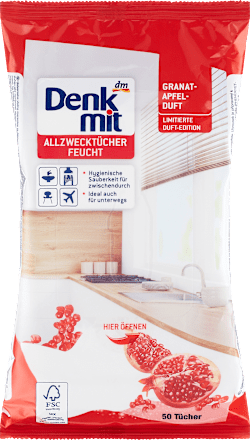 Feuchte Allzwecktücher Granatapfel Denkmit