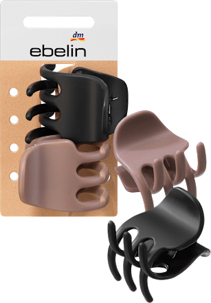 Haarklammern-Set, schwarz/mauve ebelin