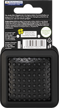 Mini szczotka do włosów składana z lusterkiem ebelin