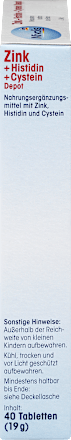 Zink + Histidin + Cystein Depot, Tabletten 40 St. Mivolis