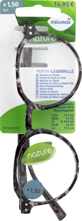 Očala za branje nature, dioptrija: +1,50, črno-siva Visiomax
