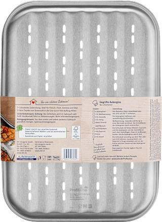 Grillschale aus Edelstahl Profissimo